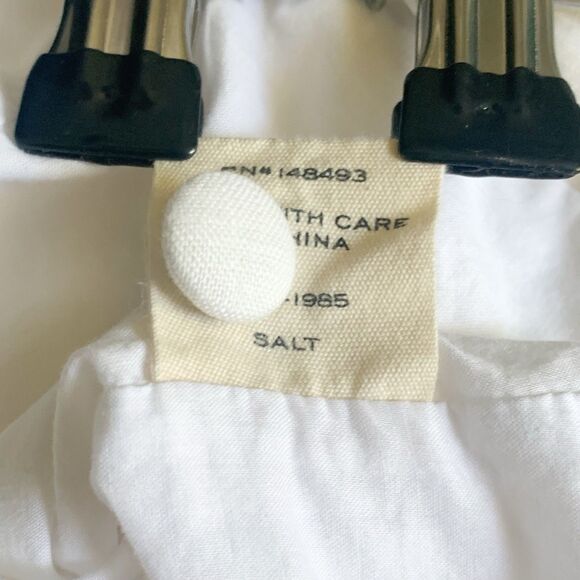 Doen Hayden Linen Top 2 Salt White Button Down Sleeveless Tank - Picture 6 of 6